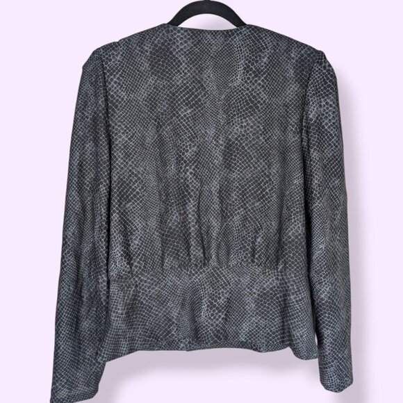Vintage C&A Pleated Snakeskin Pattern Top - Picture 6 of 8